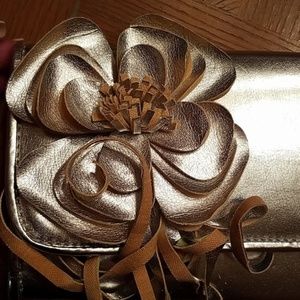 Angie & Lola Silver Clutch with Bow